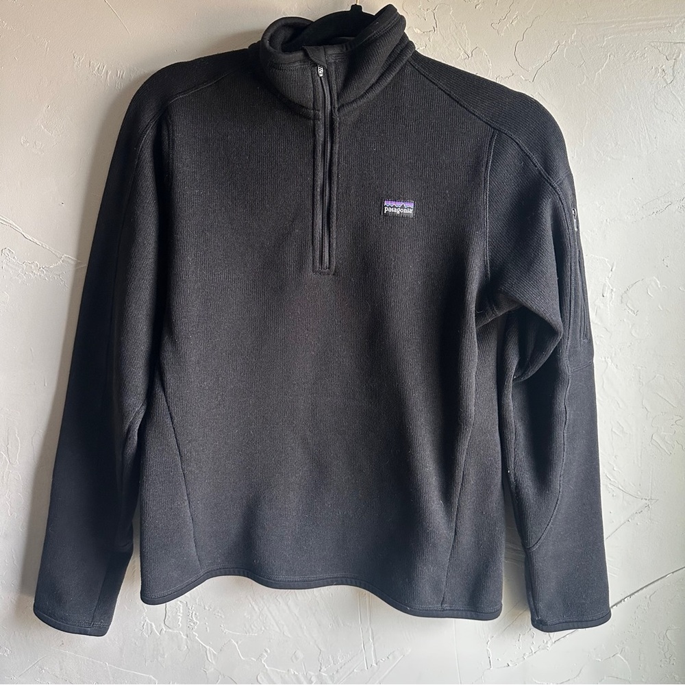 Patagonia Better Sweater Black 1/4 Zip Cozy Gorpcore Clean Girl Outdoor‎ Sz S